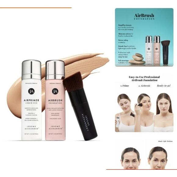 Light Magic Minerals Airbrush Foundation Makeup Silky Mist Spray Foundation Set - Picture 5 of 8